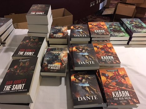 Books for sale at the Black Library Weekender