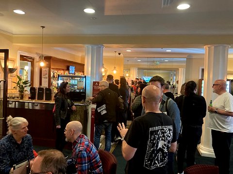A busy bar area at ChillerCon UK