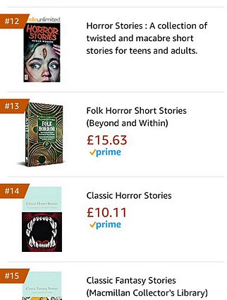 screenshot of Amazon list of Hot New Releases, showing Beyond and Within Folk Horror, edited by Paul Kane and Marie O'Regan, at no.13