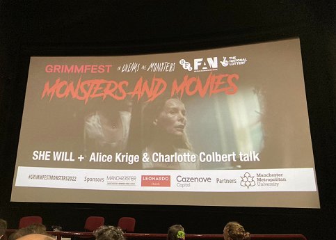 Banner image - Grimmfest Monsters and Movies presents She Will, and a talk with Alice Krige and Charlotte Colbert