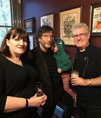 Marie O'Regan, Neil Gaiman and Paul Kane