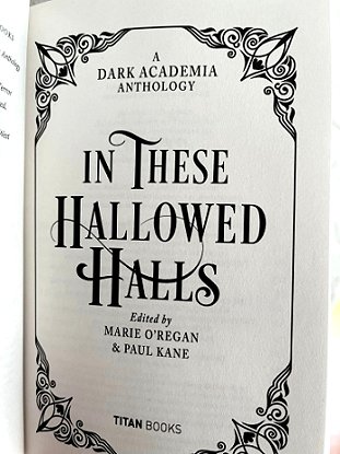 Internal title page for In These Hallowed Halls, edited by Marie O'Regan and Pual Kane