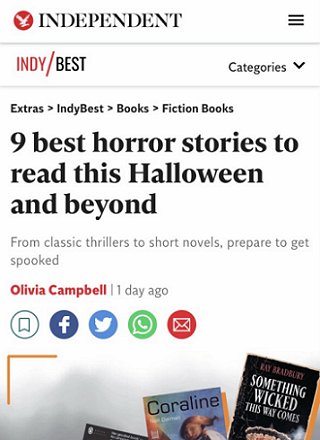 Independent/Indy Best - 9 best horror stories to read this Halloween and beyond