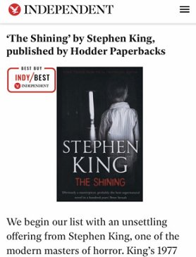 Independent: The Shining by Stephen King