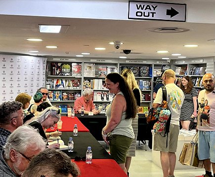 Signing queue for The Other Side of Never, edited by Marie O'Regan and Paul Kane