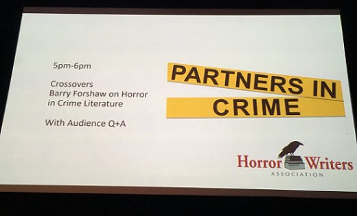 Partners in Crime Event. Crossovers. Barry Forshaw talks about Horror in Crime Literature.