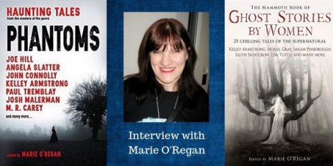 Banner image, showing Phantoms, Marie O'Regan and The Mammoth Book of Ghost Stories by Women