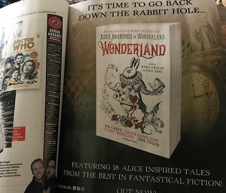SFX magazine, advertisement for Wonderland, edited by Marie O'Regan and Paul Kane