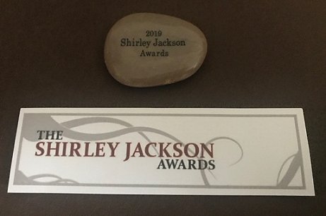 2019 Shirley Jackson award nominee token and bookmark