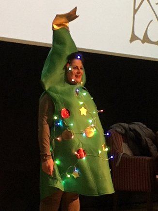 The legendary Pixie Peigh, this year's Christmas tree.