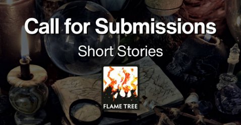 Banner image: Call for submissions - short stories. Flame Tree